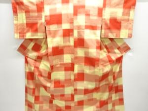 変わり格子織り出し手織り節紬着物アンサンブル